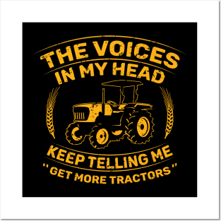 tractor, Funny Farmer Gifts, Grunge,tractor driver Posters and Art